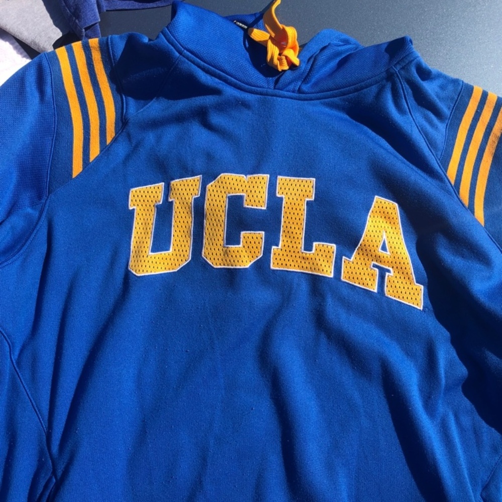 Adidas Blue 3 Stripe Ucla Bruins Hoodie for men XL